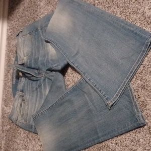 NWT AMERICAN EAGLE OUTFITTERS kick boot jeans mid rise stretch 16r